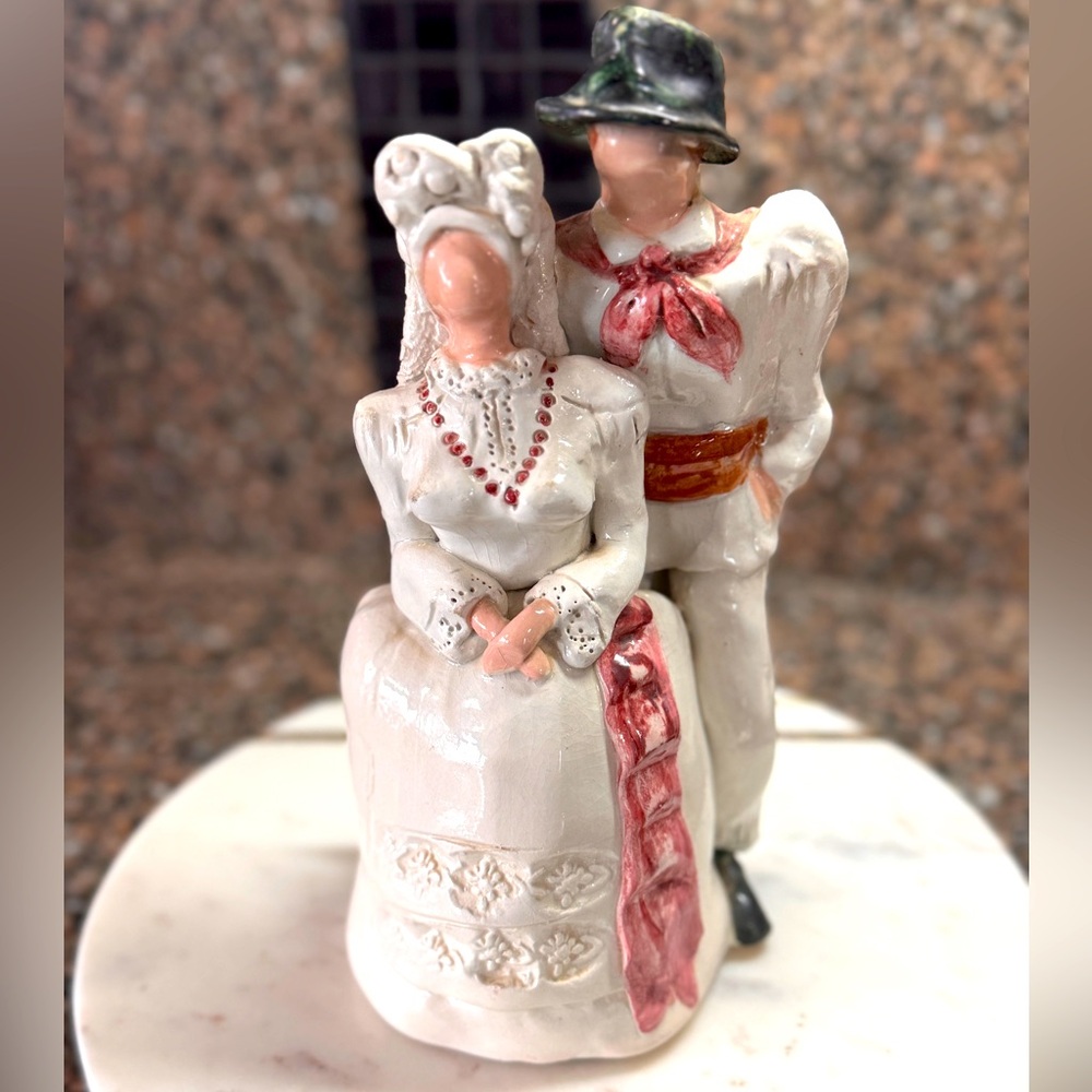 Unique Handmade Wedding Statue Sculpture Made In Bela Krajina, Slovenia Ceramic